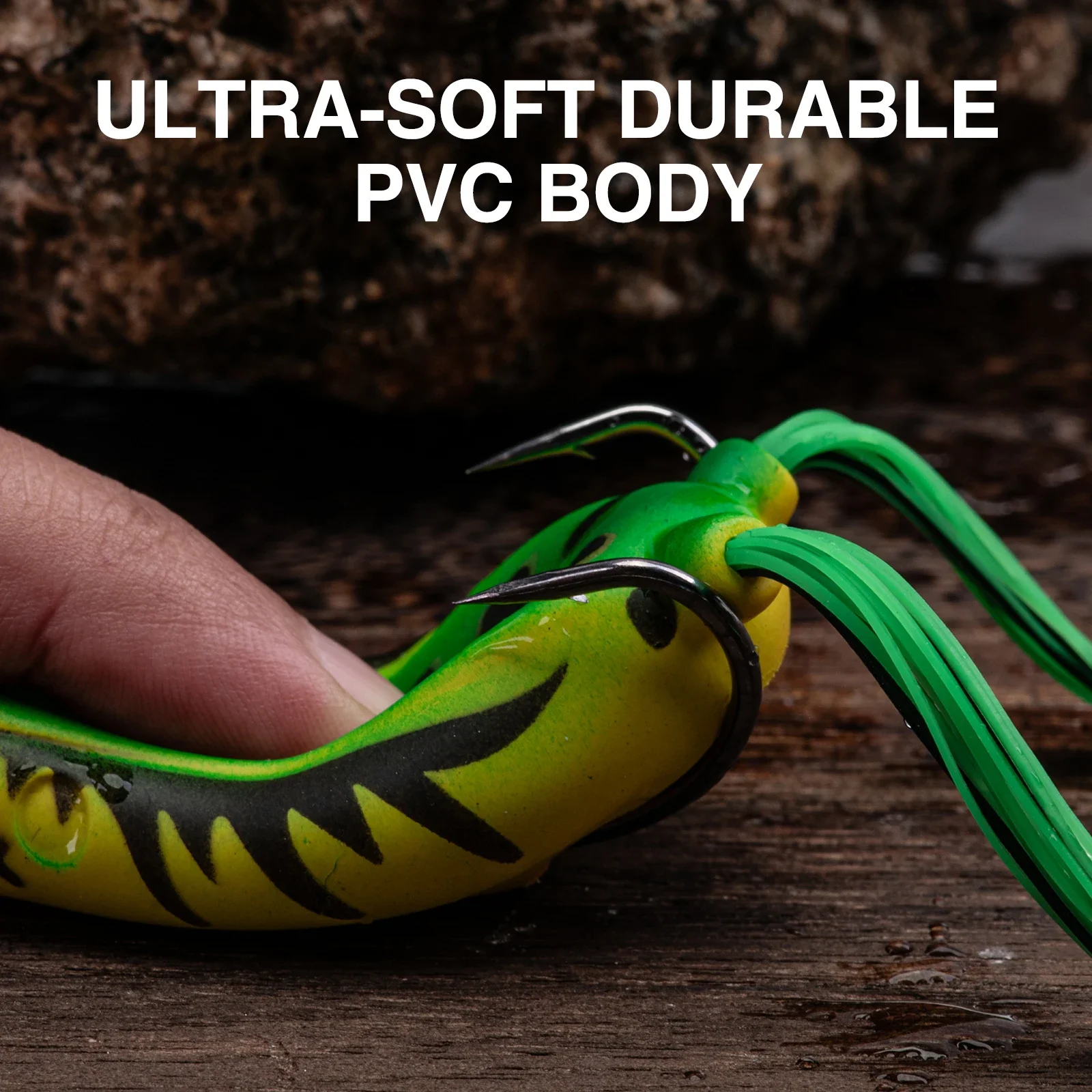 Fishing Hook Weedless - เหยื่อตกปลาแบบกบ Goture ทำจาก PVC นุ่ม ไม่ติดพื้น