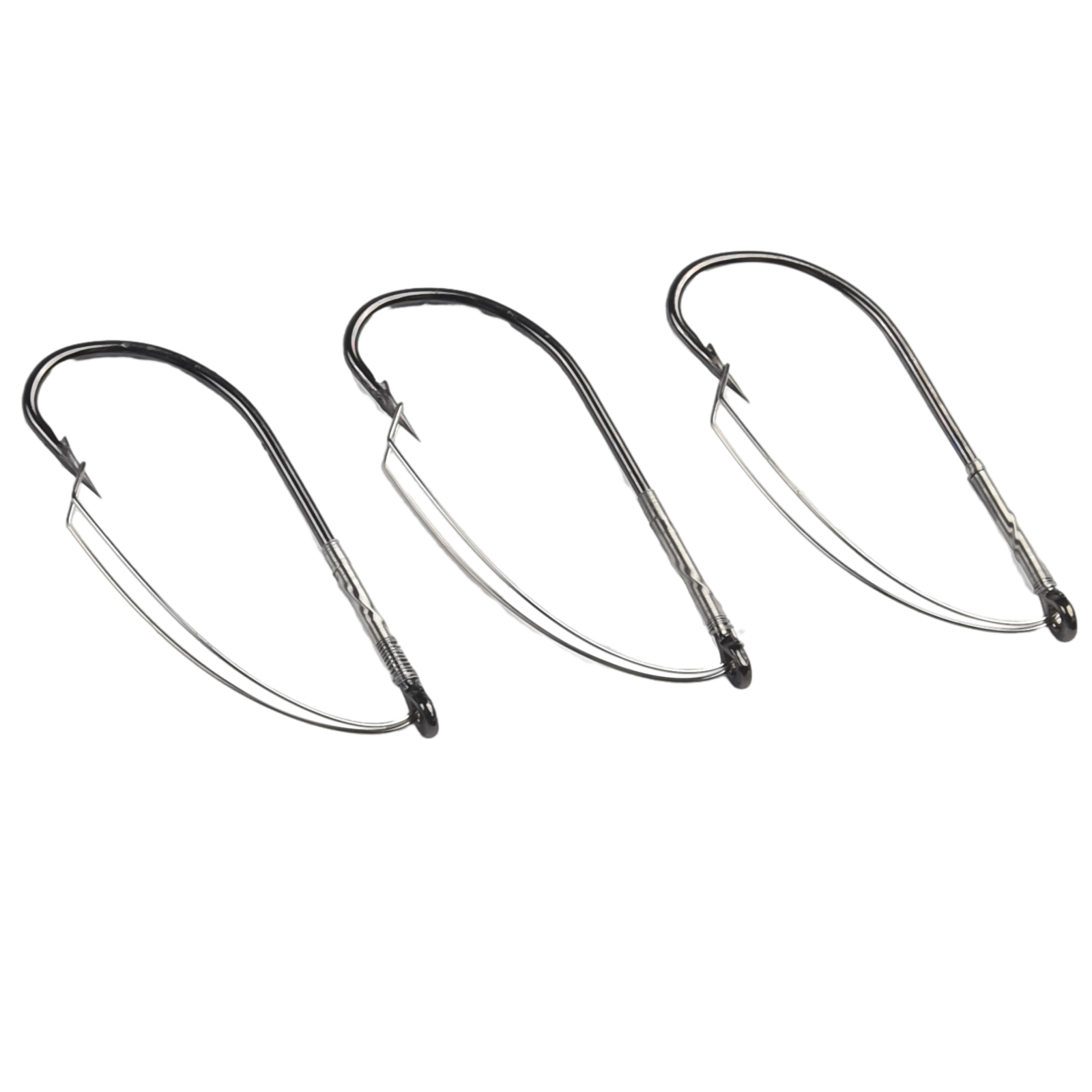 Fishing Hook Weedless - เบ็ดตกปลาแบบมีเงี่ยงกันพันกับต้นไม้ 10 ชิ้น พร้อมเบ็ดแบบ Single Worm