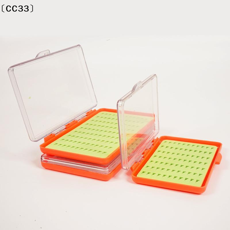 Fishing Hook Box - กล่องเก็บเบ็ดตกปลาแบบฟลาย ABS พร้อมฝาปิดใส ช่องโฟมกันกระแทก สำหรับนักตกปลา กล่องใส่เบ็ดตกปลาแบบฟลาย