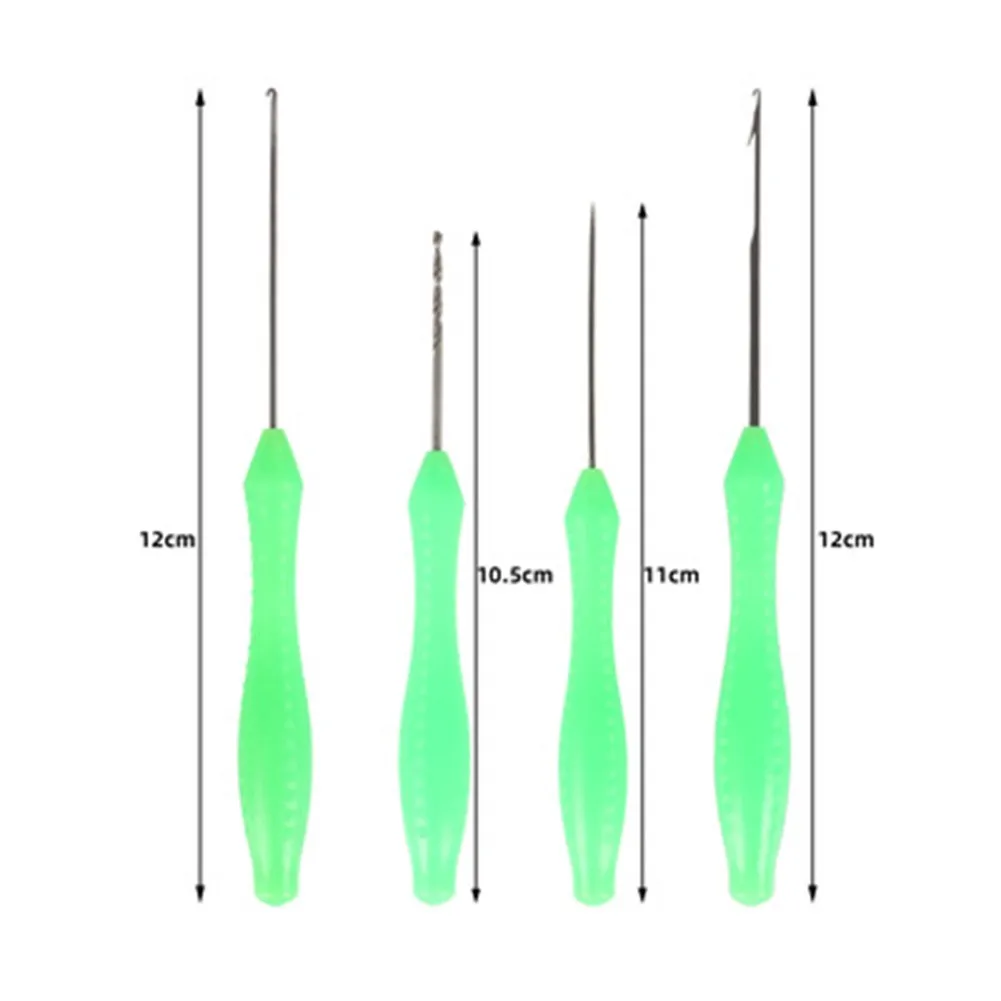 Fishing Hook Stainless Steel - 2/3/4Pcs Baiting เข็มชุดตะขอเจาะ Boilie เหยื่อปลาคาร์พ Fishing
