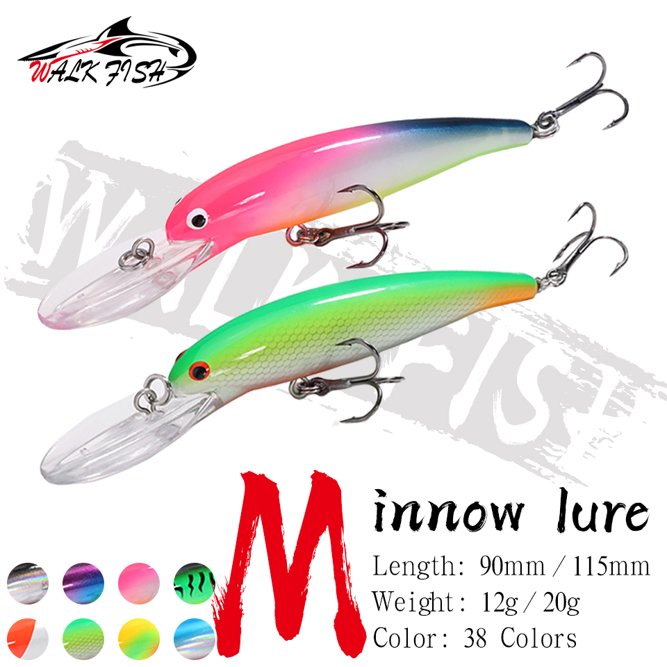 เดินปลา 12g 20g ลอย Big Minnow - Fishing Hook Size บทวิจารณ์และราคา