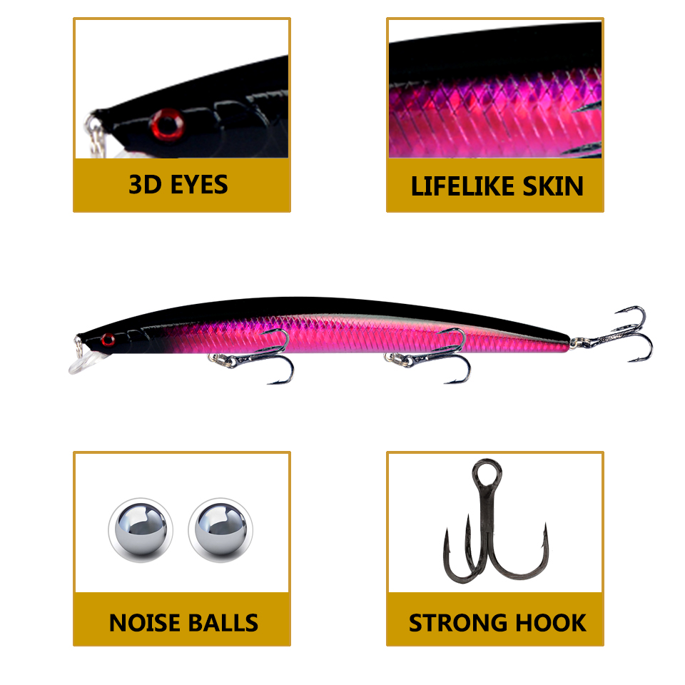 เหยื่อปลอมแบบลอยน้ำ 1 ชิ้น พร้ - Fishing Hook Treble บทวิจารณ์และราคา