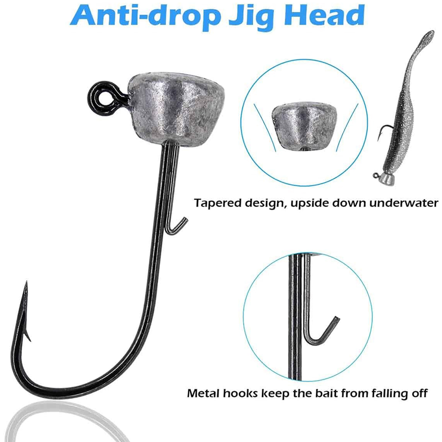 หัวเบ็ดตกปลาหัวเห็ดสำหรับการตก - Fishing Hook Weedless บทวิจารณ์และราคา