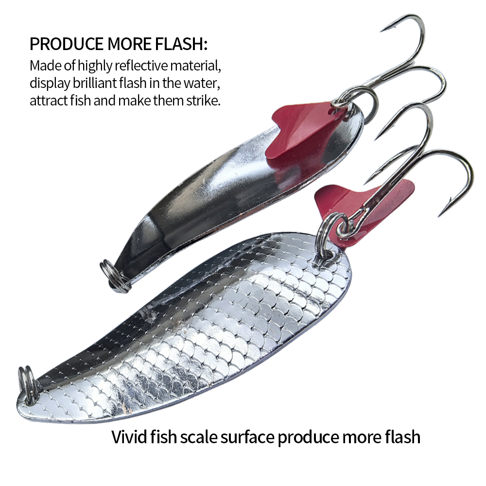 เหยื่อตกปลาทรงช้อน สีเงิน สีทอ - Fishing Hook Treble บทวิจารณ์และราคา