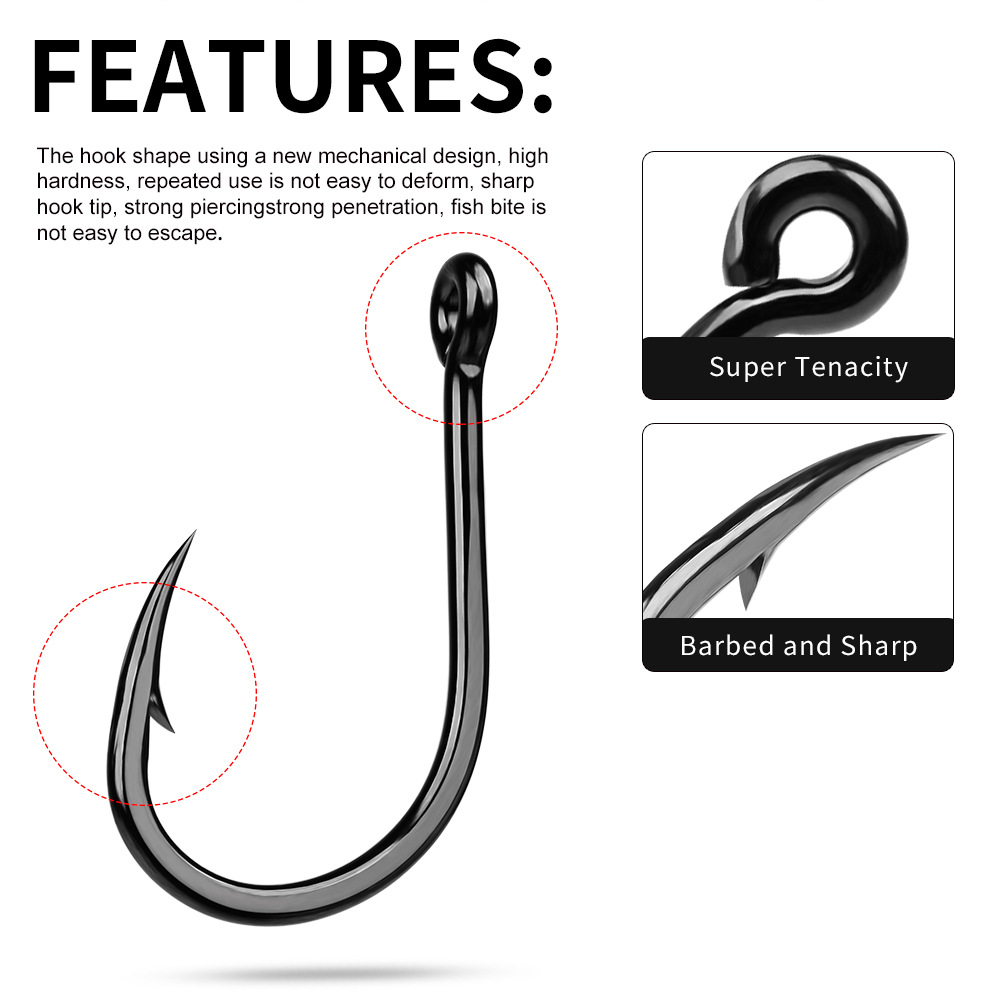 10 ชิ้นเหล็กคาร์บอนสูง Barbed  - Fishing Hook Assortment บทวิจารณ์และราคา